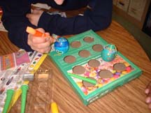 decorating eggs