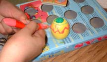 decorating eggs